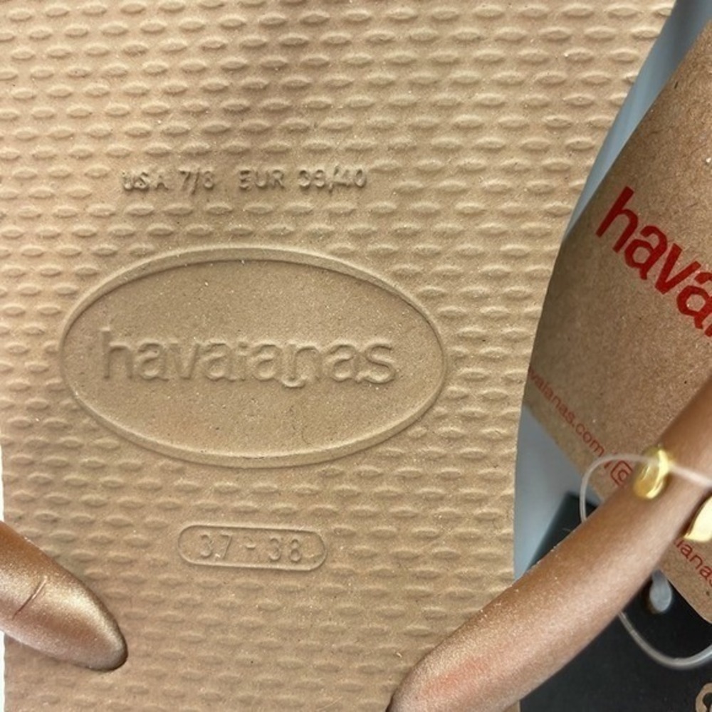 SLLX0050 | W's 7/8 | Swarovski x Havaianas Gilded Starlight flip flops sandals - Picture 5 of 7